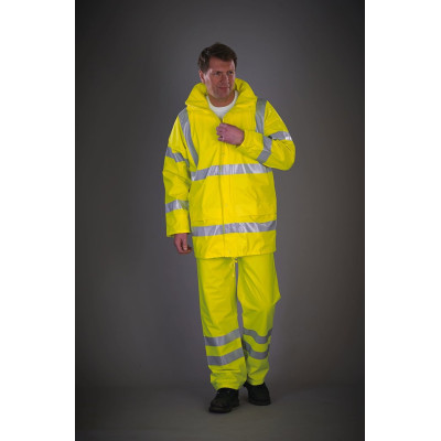 Hi-Vis Soft Flex Breathable Rain Jacket